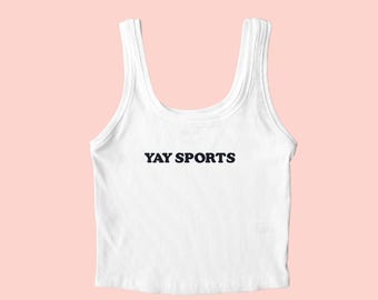 Yay Sports Embroidered Tank Top, Football Shirt, Football Tank Top, Game Day Tank Top, Game Day Shirt, Football Sunday Shirt