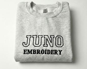 Custom Sweatshirt Embroidered, Custom Sweater Embroidery, Personalized Sweater Text Crewneck, Custom Pullover