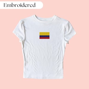 Colombia Tank Top Embroidered, Colombia Shirt, Colombian Shirt, Colombia Flag Shirt, Colombia Gift, Colombian Gift