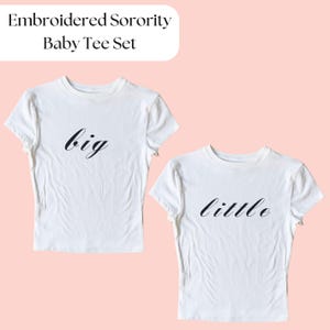 Big Little Shirts Embroidered, Sorority Apparel, Custom Sorority Shirt, Initiation, Bid Day, Big Little Shirt Gift, Sorority Sister Gift