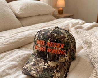 Miss Never Do No Wrong Camo Hat, Country Camo Hat, Country Concert Hat