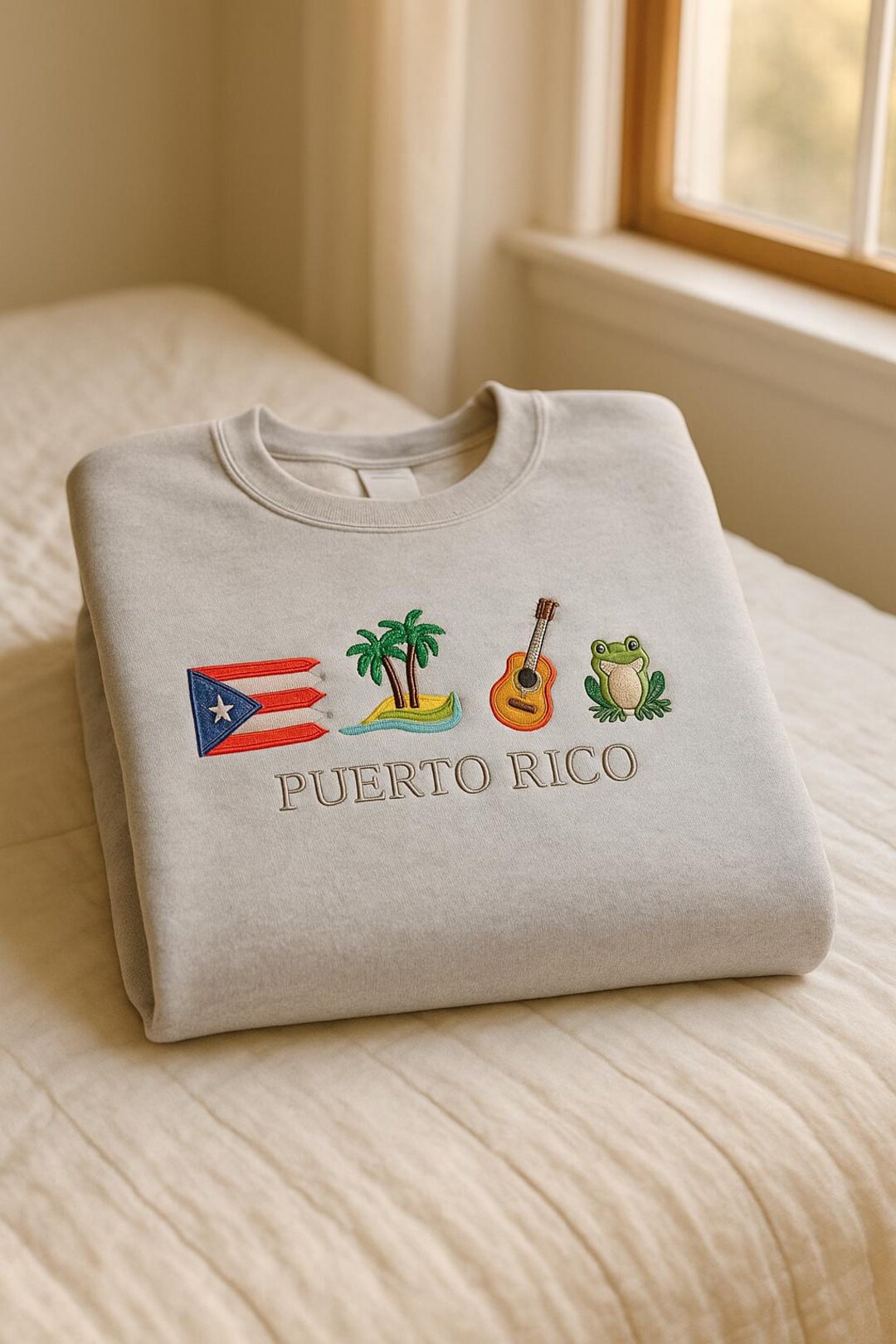 Puerto Rico Embroidered Sweatshirt, Puerto Rican Shirt, Puerto Rican ...