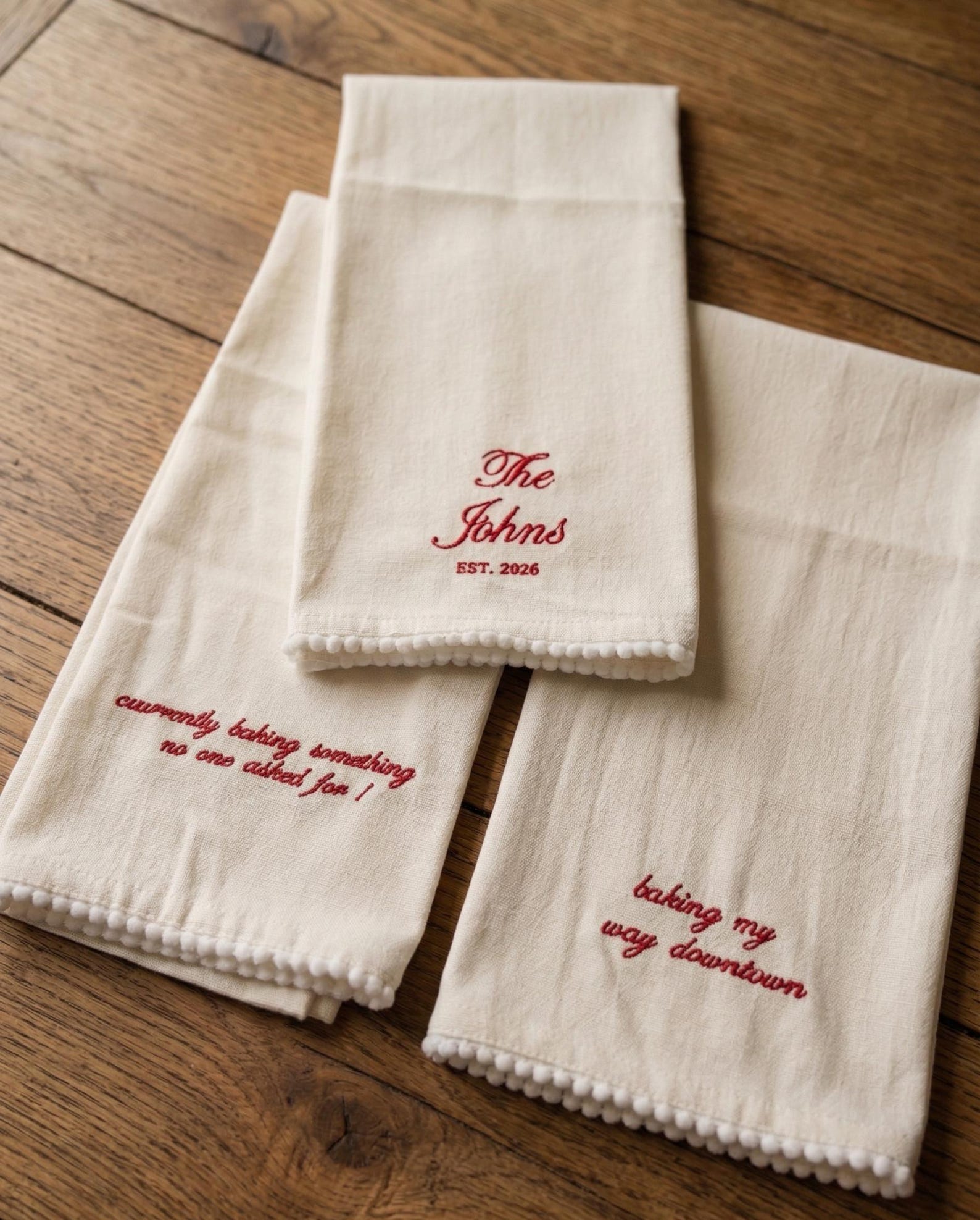 Embroidered Tea Towel, Customized Hand Towel, Personalized Towels, Embroidered Towels, Wedding Gift Towel, Baking Towel, Housewarming Gift