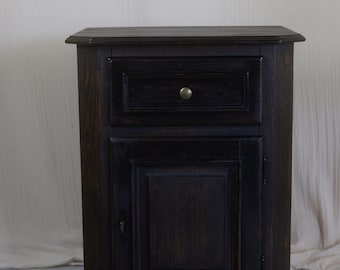 Antique black chest of drawers - Vintage chest of drawers - Wooden chest of drawers - Antique chest of drawers - Solid oak or beech chest of drawers - Old chest of drawers - Designer wooden chest of drawers
