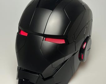 Iron Man Helmet MK5 Full Black Special Version full electric special version with voice control, birthday present, avengers, home decor