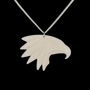 Colgante de cabeza de águila tallada a mano en hueso: collar de fuerza y libertad