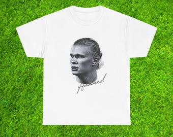 Erling Haaland T-shirt Manchester City Man City Norvège cadeau fan de football T-shirt légende du football t-shirt graphique vintage Streetwear chemise blanche