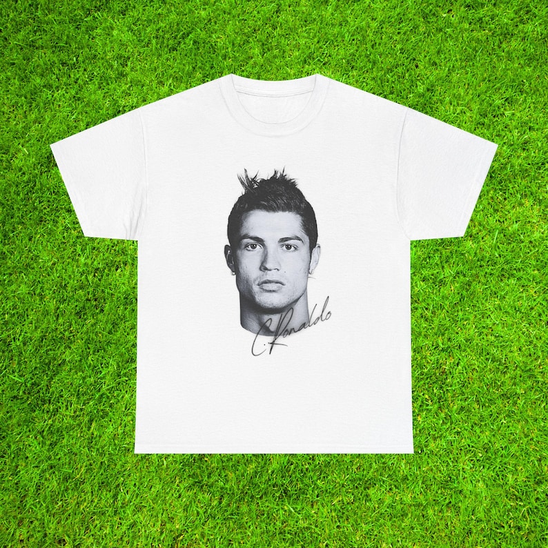 Cristiano Ronaldo CR7 T-Shirt Manchester United Real Madrid Juventus Al-Nassr Portugal Soccer Fan Gift Football Legend Vintage White Shirt image 1