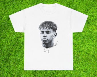 Lamine Yamal T-shirt FC Barcelone Espagne Fan de football cadeau Wonderkid Football Tee Euro 2024 graphique Streetwear vêtements Barca Merch Art blanc