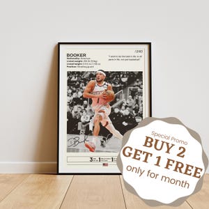 Devin Booker Poster, Basketball Poster, Devin Booker Print, Devin Booker Fan Gifts, Basketball Wall Art, Basketball Legend