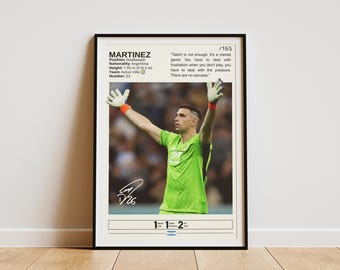 Emiliano Martinez Poster, Soccer Poster, Emiliano Martinez Print, Argentina Football Player Poster, Football Gifts, Soccer Wall Art