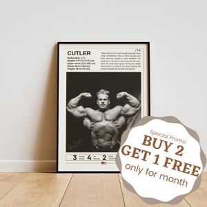 Jay Cutler Poster, Bodybuilding Posters, Gym Wall Art, Cutler Print, Mr. Olympia Legend, Cutler Fan Gifts