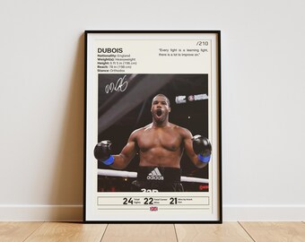 Daniel Dubois Poster, Boxing Wall Art, Daniel Dubois Print, Boxing Poster, Daniel Dubois Fan Gifts, Boxing Legend