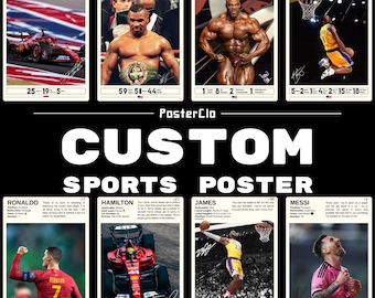 Custom Sports Poster, Basketball Poster, Tennis Poster, Soccer Poster, Soccer Poster, Baseball Poster, Golf Poster, Sports Gifts Idea