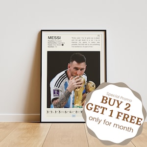 Lionel Messi Poster, Soccer Poster, Messi Print, Football Wall Art, Football Legend, Messi Fan Gifts