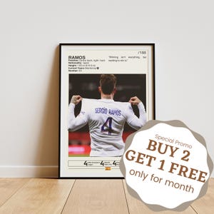 Sergio Ramos Poster, Sergio Ramos Print, Soccer Wall Art, Football Gifts, Soccer Poster, Spain Soccer Player Poster