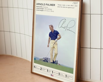 Arnold Palmer Poster, Golf Prints, Golf Player Gift, Golf Wall Art, Sports Poster, Sports Bedroom Posters