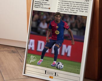 Lamine Yamal Poster, Soccer Poster, Yamal Print, Football Wall Art, Football Legend, Spanish Footballer, Yamal Fan Gifts