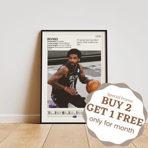 Kyrie Irving Poster, Basketball Poster, Kyrie Irving Print, Basketball Wall Art, Kyrie Irving Fan Gifts, Basketball Legend