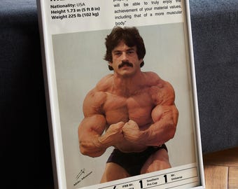 Mike Mentzer Poster, Bodybuilding Posters, Gym Wall Art, Mentzer Print, Bodybuilding Legend, Mentzer Fan Gifts