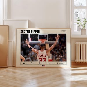 Scottie Pippen Poster, Basketball Legend, Scottie Pippen Fan Gift, Scottie Pippen Print, Basketball Wall Art, Basketball Poster