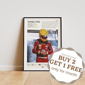 Lewis Hamilton Poster, Formula One Posters, Formula 1 Wall Art, Hamilton Print, Motorsport Decor, Hamilton Fan Gifts