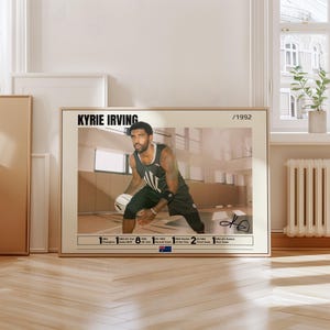 Kyrie Irving Poster, Kyrie Irving Print, Kyrie Irving Fan Gifts, Basketball Legend, Basketball Poster, Basketball Wall Art
