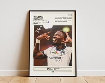 Marcus Thuram Poster, Soccer Poster, Football Gifts, Marcus Thuram Print, Soccer Wall Art, France Soccer Player Poster