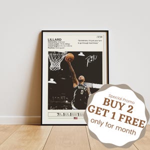 Damian Lillard Poster, Basketball Poster, Damian Lillard Print, Basketball Wall Art, Basketball Legend, Damian Lillard Fan Gifts