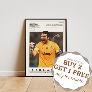 Gianluigi Buffon Poster, Soccer Poster, Football Gifts, Italy Football Player Poster, Soccer Wall Art, Gianluigi Buffon Print