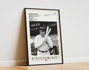 1920年手紙 Hoblitzell MLB T206プレイヤー　ベーブ・ルース ベーブ・ルース - 1920 - ヤンキースの伝説 - カラー印刷!!!! - Etsy 日本