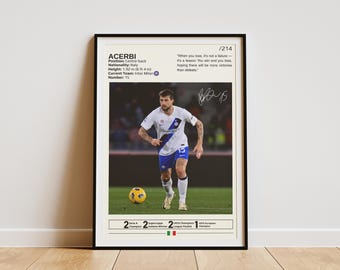 Francesco Acerbi Poster, Soccer Poster, Football Gifts, Francesco Acerbi Print, Soccer Wall Art, Italy Soccer Player Poster
