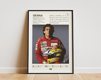 アイルトン・セナのヴィンテージ写真：F1レースポスター - Etsy 日本