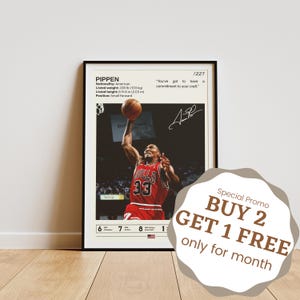 Scottie Pippen Poster, Scottie Pippen Print, Basketball Legend, Basketball Wall Art, Basketball Poster, Scottie Pippen Fan Gift