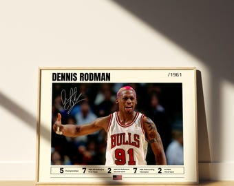 デニス ロッドマン シカゴ ポスター、キャンバス、バスケットボール