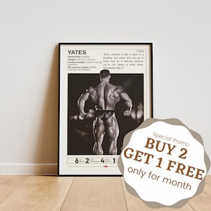 Dorian Yates Poster, Bodybuilding Posters, Gym Wall Art, Yates Print, Bodybuilding Legend, Yates Fan Gifts