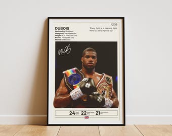 Daniel Dubois Poster, Daniel Dubois Print, Boxing Poster, Daniel Dubois Fan Gifts, Boxing Wall Art, Boxing Legend