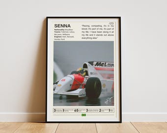 アイルトン・セナのヴィンテージ写真：F1レースポスター - Etsy 日本