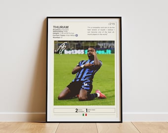 Marcus Thuram Poster, Soccer Poster, Football Gifts, Marcus Thuram Print, Soccer Wall Art, France Soccer Player Poster