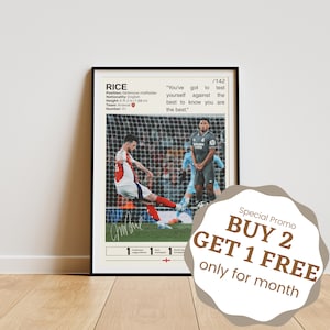 Declan Rice Poster, Soccer Gifts, Sports Poster, Football Player Poster, Soccer Wall Art, Declan Rice Print