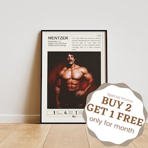 Mike Mentzer Poster, Bodybuilding Posters, Gym Wall Art, Mentzer Print, Bodybuilding Legend, Mentzer Fan Gifts