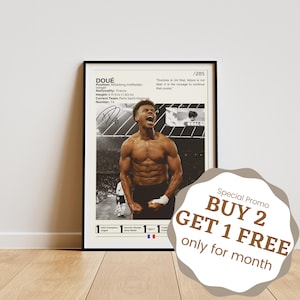 Desire Doue Poster, Desire Doue Print, Paris Saint-Germain Poster, Football Wall Art, Soccer Decor
