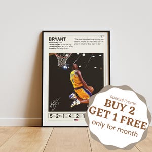 Poster Kobe Bryant, Poster de basket-ball, Impression Kobe Bryant, Art mural de basket-ball, Légende du basket-ball, Cadeaux pour les fans de Kobe Bryant