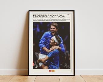Rafael Nadal and Roger Federer at Wimbledon 2008 - Etsy