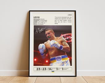 Oleksandr Usyk Poster, Oleksandr Usyk Print, Oleksandr Usyk Fan Gifts, Boxing Poster, Boxing Wall Art, Boxing Legend
