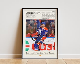 Leon Draisaitl Poster, Leon Draisaitl Prints, Draisaitl NHL, Leon Draisaitl Gift, Hockey Wall Decor, Hockey Posters