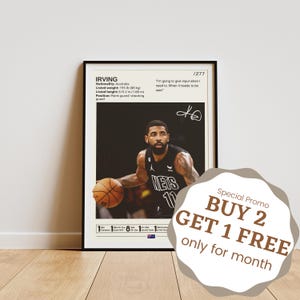 Kyrie Irving Poster, Basketball Wall Art, Kyrie Irving Fan Gifts, Basketball Poster, Kyrie Irving Print, Basketball Legend
