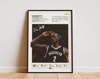 ケビン・ガーネットのサインカード（実物） - Etsy 日本