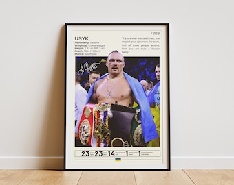 Oleksandr Usyk Poster, Oleksandr Usyk Print, Boxing Poster, Boxing Wall Art, Boxing Legend, Oleksandr Usyk Fan Gifts