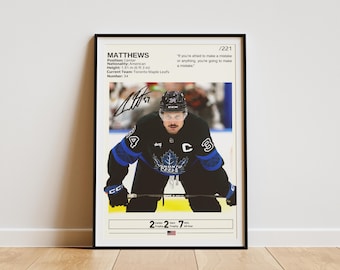 Auston Matthews Poster, Hockey Posters, Auston Matthews Prints, NHL Wall Art, Auston Matthews Gift, Hockey Wall Decor